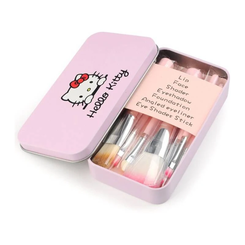 Рисунок Hello Kitty 7 шт. милый набор кистей для макияжа Профессиональные Blush Brush Pink