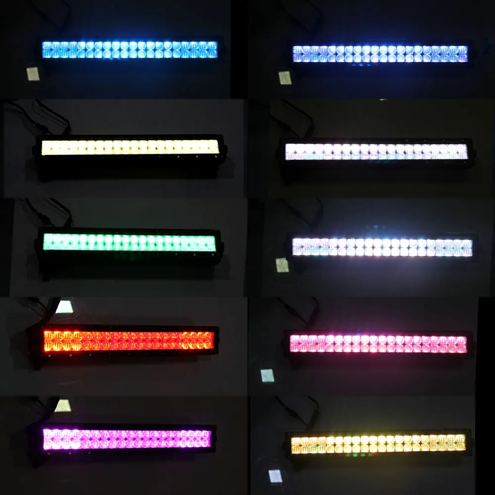 CO светильник 2" RGB 5D светодиодный рабочий светильник 120 Вт комбинированный светодиодный стробоскоп с музыкальной вспышкой многоцветное изменение Bluetooth для внедорожников Lada ATV