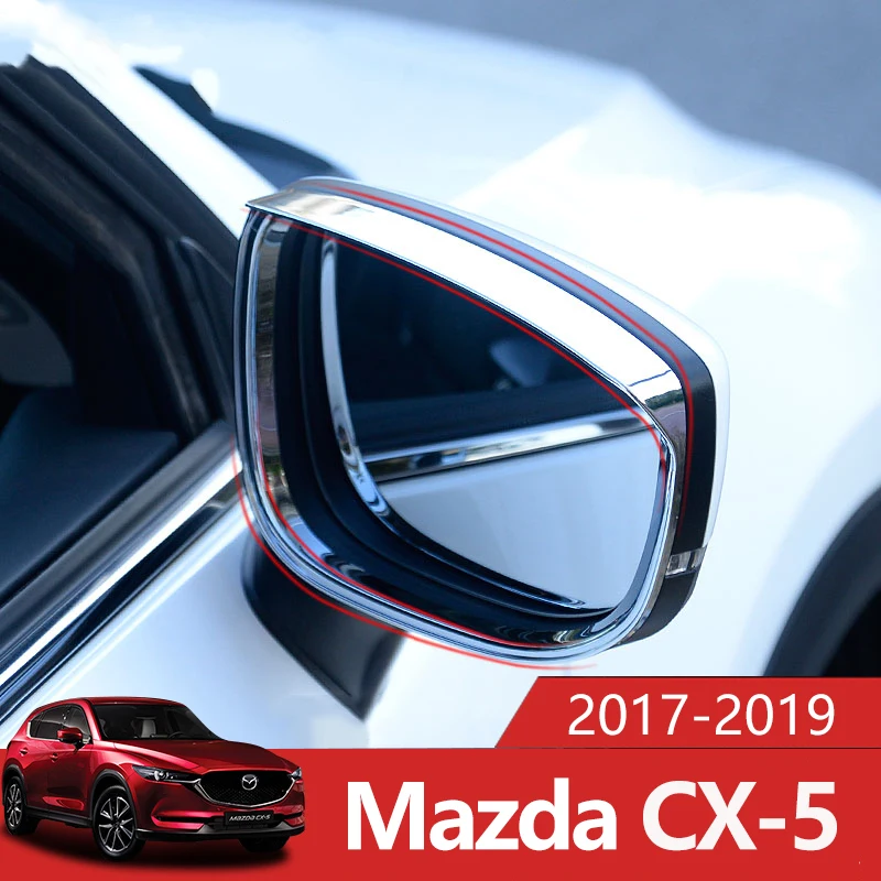 

Car Rearview Mirror Rain Shade Rainproof Blades Back Mirror Eyebrow Rain Cover For Mazda CX-5 CX5 2017 2018 2019 Accessories