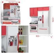 2017 New Year Toys Girl Kitchen Toy Room Pretend Play Red House Combined Girl Toys For Children Set Small Wholesale