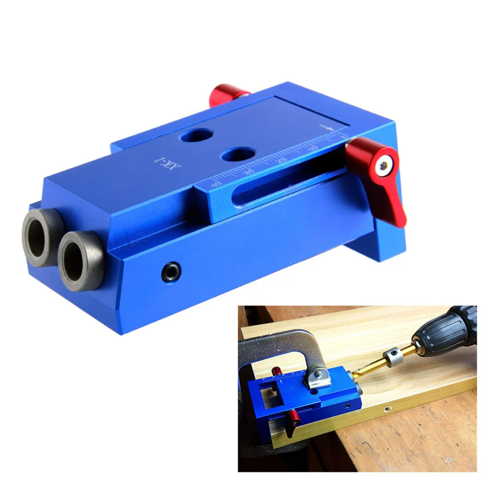 

Mini Pocket Hole Jig Kit Wooden Link System 3 Step Drill Bit Slanted Wood Dowel Jig Tools Set JDH99