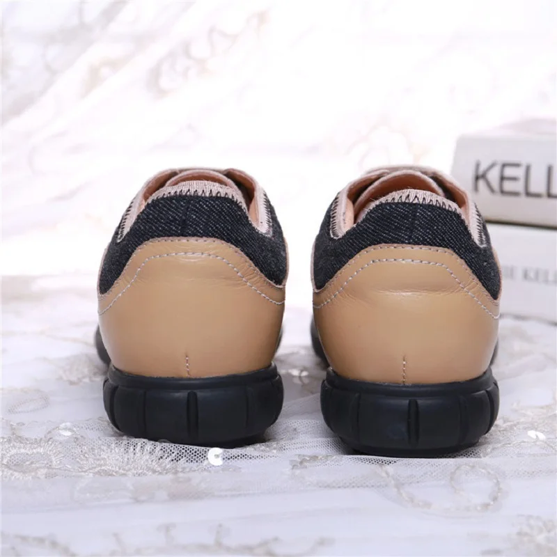 Véritable Fsj D'été Couture Suqare Femme Occasionnels automne Dames Chaussures Bureau En Up Vache fsj01 Cuir Fsj02 Carrière Toe Pompes Printemps Mature Dentelle 4drwd6q
