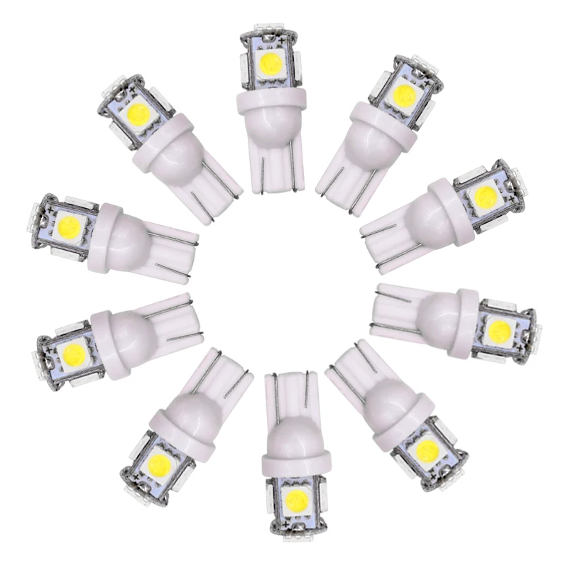 1 шт. T10 W5W 5050 5 SMD 194 168 светодиодный белый/синий/красный/зеленый/желтый клиновидный для салона боковой приборной панели лицензионный светильник для автомобиля