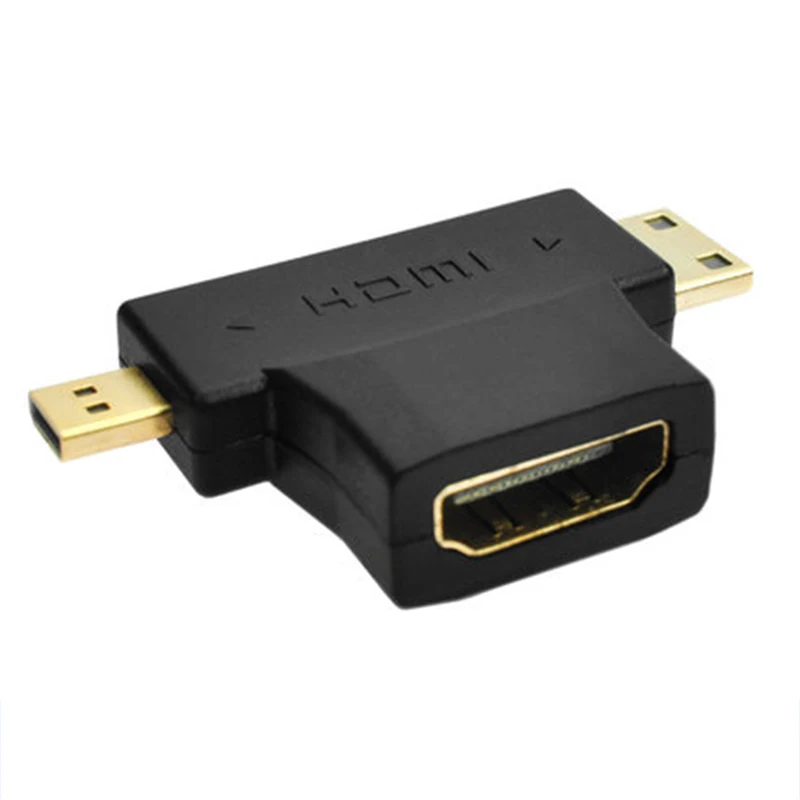 

Vecdory 3 IN 1 Micro Mini HDMI Adapter HDMI Micro/MINI DM/CM Male to HDMI A Female for HDTV Tablet Phone 1080P Audio Cables