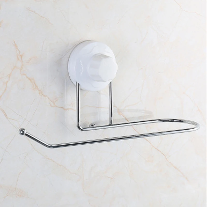 

Suction Cup Roll Holder Wall Mounted Metal Alloy Bathroom Towel Organizer Hanger