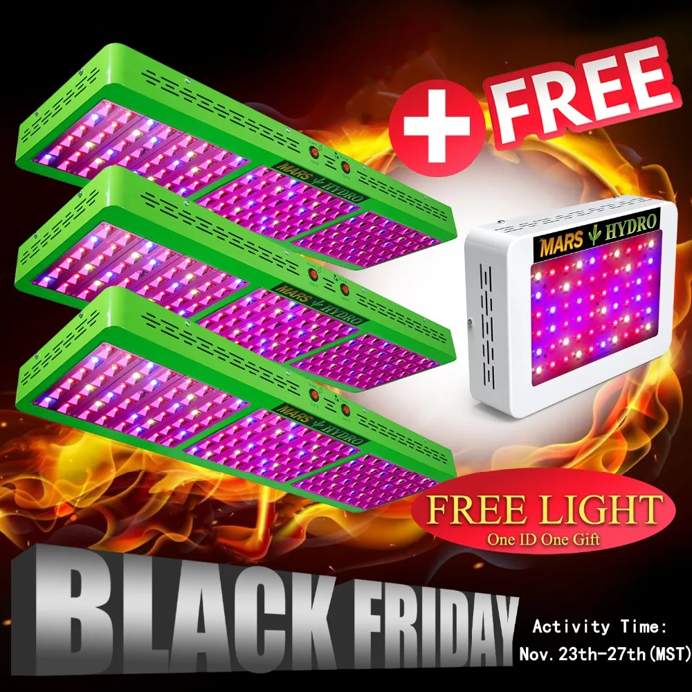 

3PCS Mars Hydro Reflector 800W Full Spectrum Led Grow Light/Panel Hydroponic System for Indoor Growing