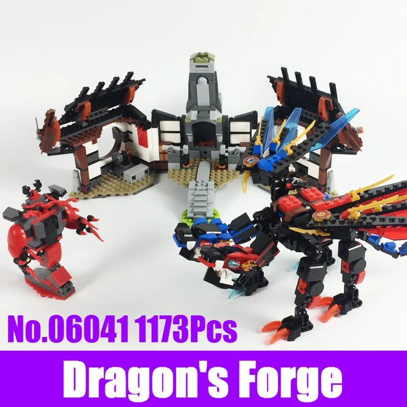 

Hot Sale Lepin 06041 Ninja Dragon's Forge Model Building Blocks Figures Bricks Children Toys For Kids Gifts Compatible 70627