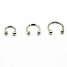Стальная Подкова 316L хирургический стальной нос Лабрет ушной обруч кольцо для бровей для женщин универсальный 16 г 100 шт./лот
