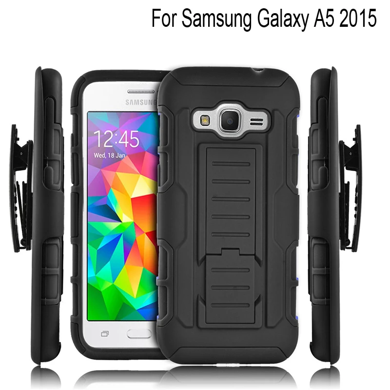 

Rugged 3 in 1 Armor Case for fundas Samsung Galaxy A5 2015 Case A5 A500 A500F 5 inch for Samsung A5 Cover + Belt Clip
