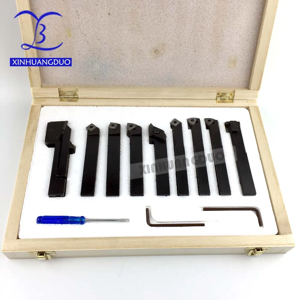 Easy to use 12mm 9pcs/set indexable carbide turnnig tools, lathe