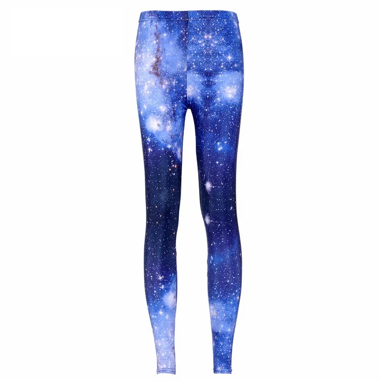 Женские цветные леггинсы с изображением Вселенной, галактические окрашенные штаны, эластичные, модные, быстро высыхающие Капри, Прямая поставка
