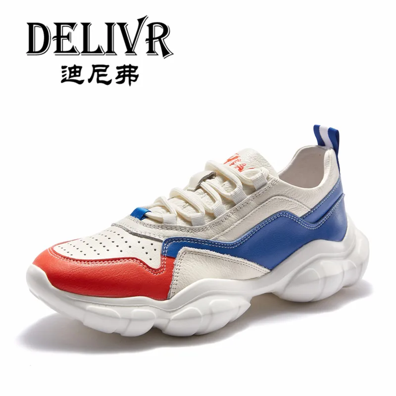 DelivrSneakers мужская обувь повседневная 2019 Весна дышащая Вулканизированная обувь мужская обувь кроссовки уличные, из натуральной кожи
