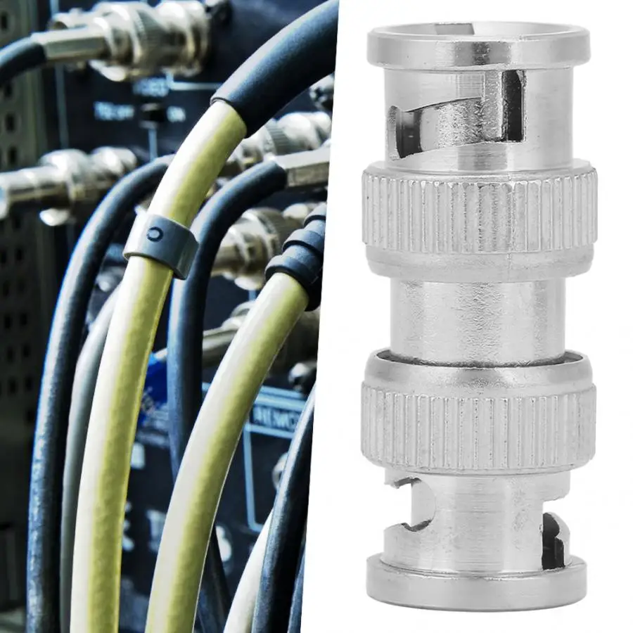 

2Pcs BNC Male to BNC Male Connector M/M Coaxial Connector RF Adapter for CCTV Security Camera BNC Male to BNC Male Adapter