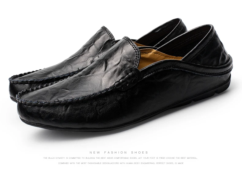 Jkpudun итальянская Мужская обувь Повседневное Элитный бренд лето Для мужчин s лоферы из натуральной кожи; мокасины; дышащая обувь; водонепроницаемые туфли без шнуровки черного цвета