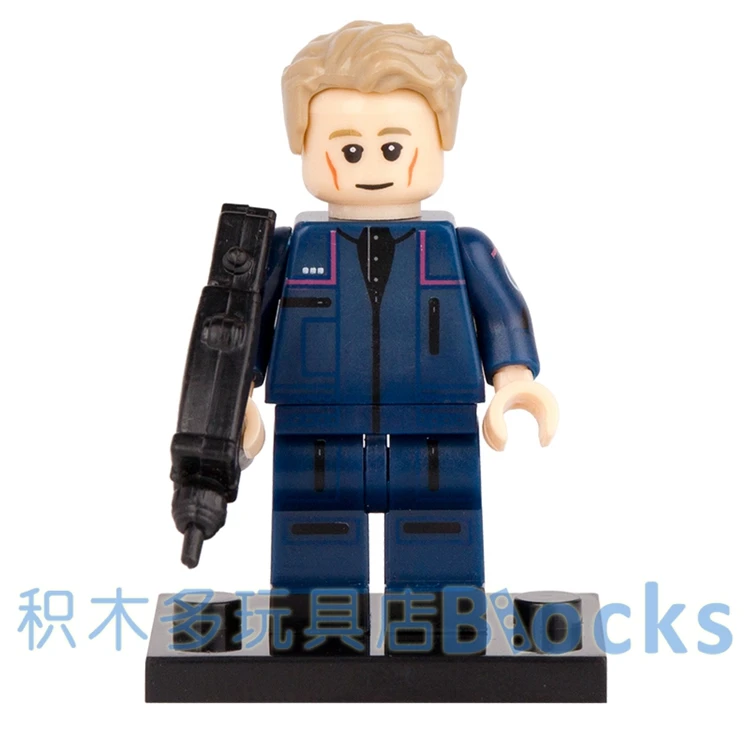 Goedkoop Enkele Koop Movie Star Trek Captain Chief engineer Enterprise SUPER HEROES minifig STER OORLOG DIY Bouwstenen Kinderen Speelgoed Gift