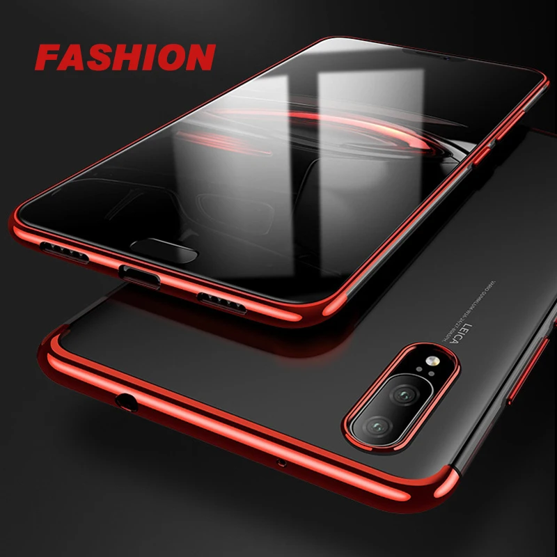 

luxury Plating TPU Case for Huawei P20 Lite Pro Ultra-thin Soft Cover for Huawei P20 Pro case coque For Huawei P20 capa silicone