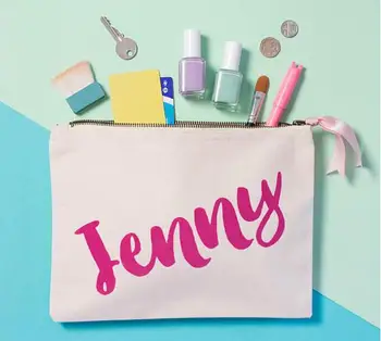 

custom birthday Gift Make Up comestic Bags Bridesmaid, Maid of Honour Bridal Party Bags Christmas New Year purses