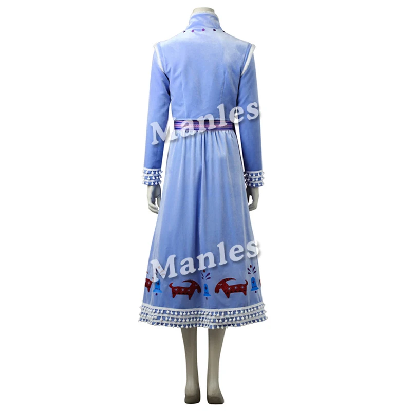 Костюм Снежной королевы Анны Олафа для косплея, вечерние костюмы небесно-голубого цвета, пальто, наряд на Хэллоуин, вечерние женские праздничные платья на год