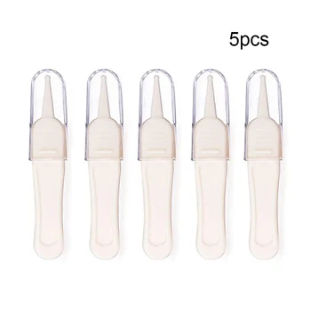 

5PCS Baby Care Ear Nose Navel Cleaning Tweezers Safety Forceps Plastic Cleaner Clip