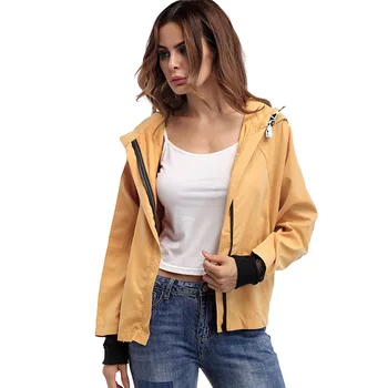 

Women Jacket Coat Zippers Hooded Autumn Winter Fashion Back Pleated Outwear Loose Clothes