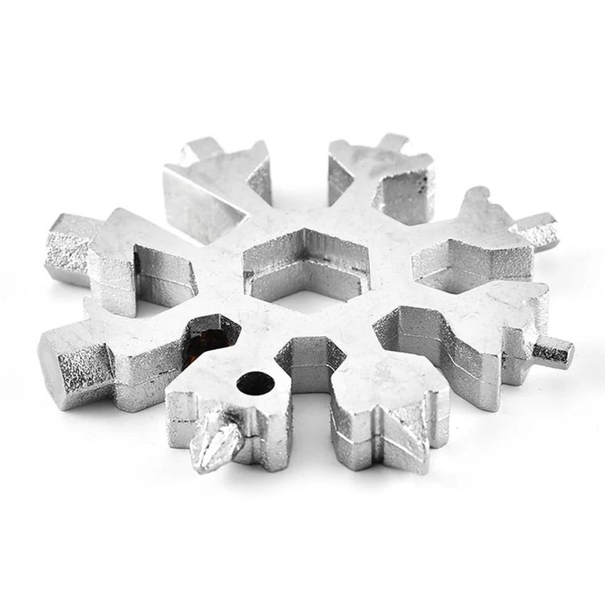 

EDC Tool 18-In-1 Snowflake Shape Multi-tool Card Combination Compact Multifunction Screwdriver Stainless Steel Multi Tool Gadget