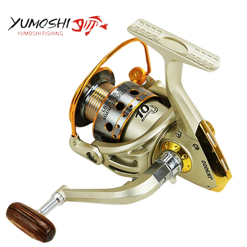 Металлическая спиннинговая Рыболовная катушка 10BB 5 5: 1 Pesca Carrete спиннинговые
