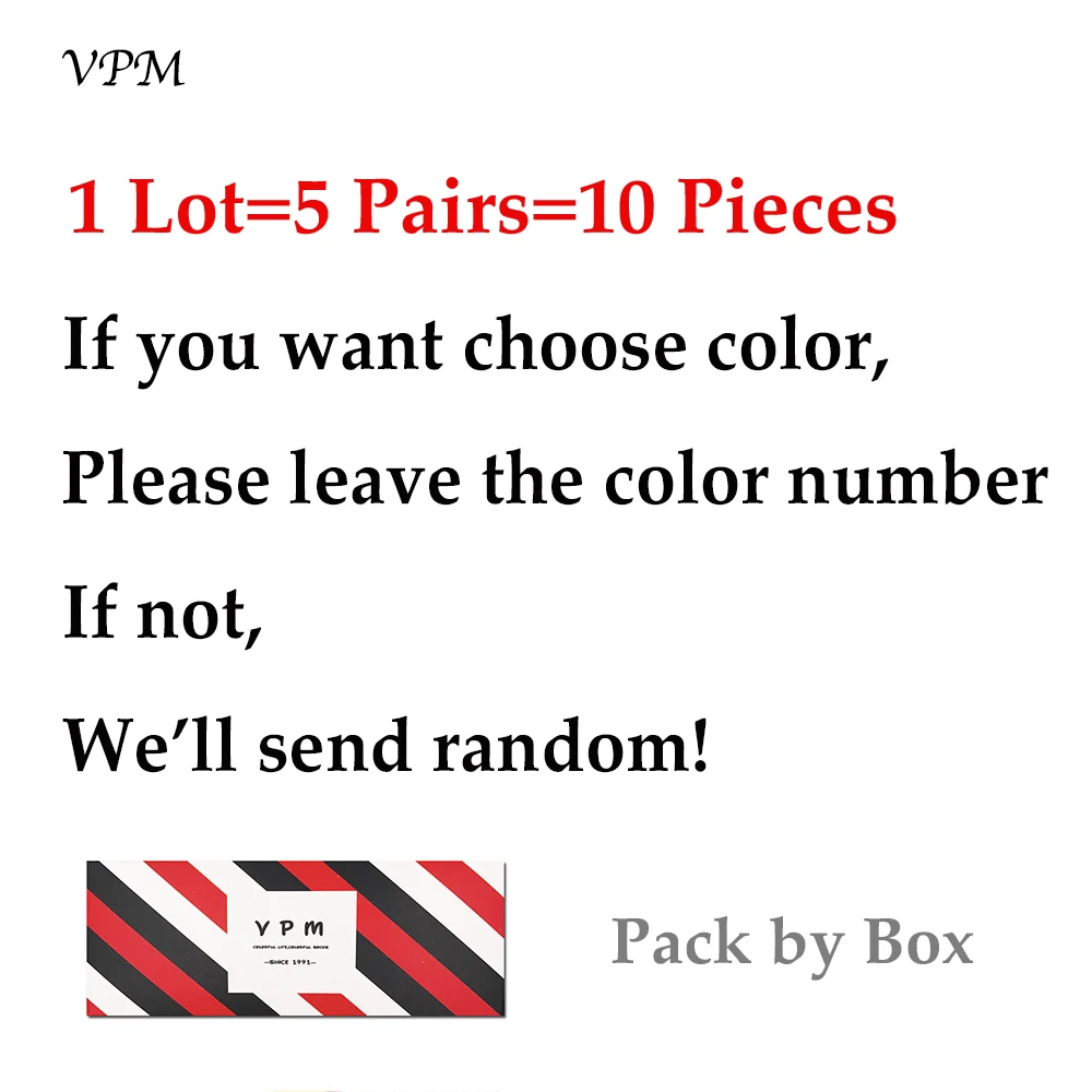 VPM, Подарочная коробка, зима-осень, теплые женские носки, черные, белые, Harajuku, хлопковые геометрические носки со смешным рисунком(5 пар/лот - Цвет: random box