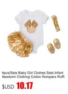 Комплект одежды из 4 предметов для детей 1 год; Детский комбинезон-пачка для новорожденных; одежда для малышей; платье для маленьких девочек