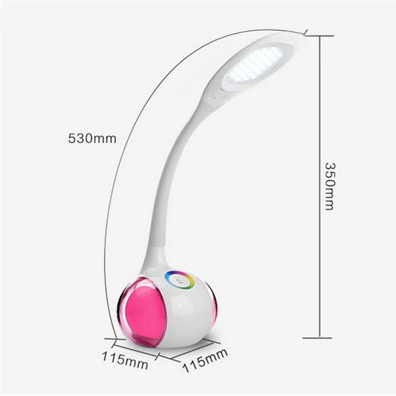 Современная креативная Светодиодная настольная лампа с изменением цвета, ночник, светильник для чтения с защитой глаз, Детский Светильник для спальни, кабинета, офиса