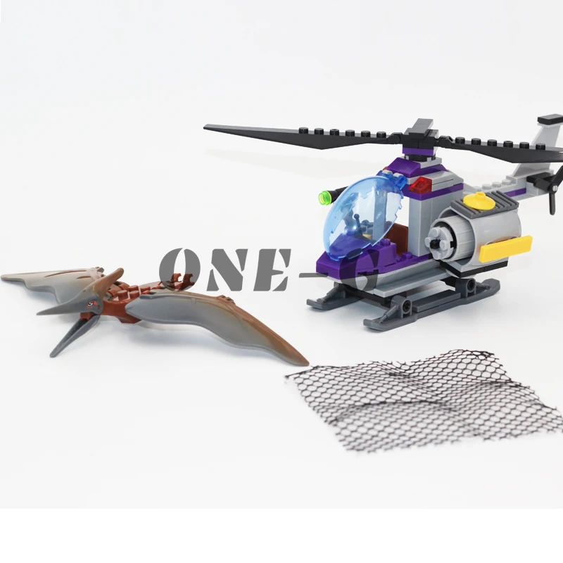 

Compatible with jurassic world Building blocks TS8005 166pcs dinosaur Bricks Catch Pterosaurs figures toys for children