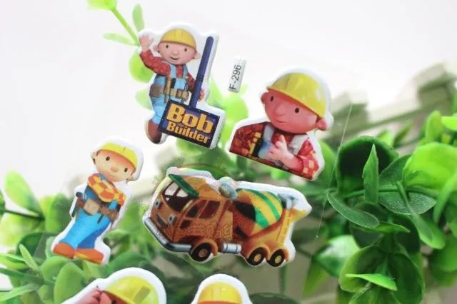

6pcs Lovely Bob the Builder Cartoon PVC tattoo sticker 21.5*7.5cm 3 styles Bob the Builder temporary tattoo Bubble stickers d21