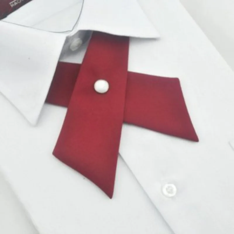 8 цветов, регулируемый крест-накрест галстук для мальчиков и девочек, школьная форма, галстук-бабочка - Цвет: wine red