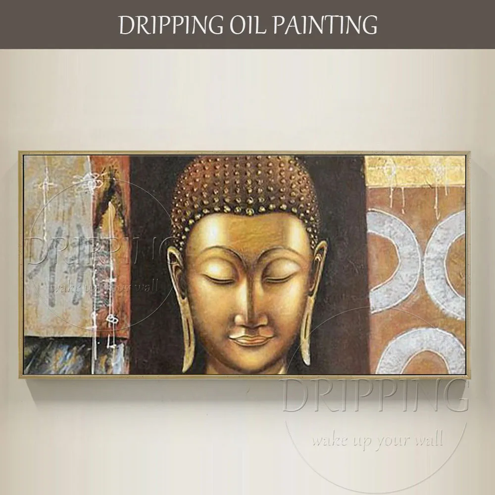 High Skilled Artist Hand painted Modern Wall Art Buddha Portrait Oil