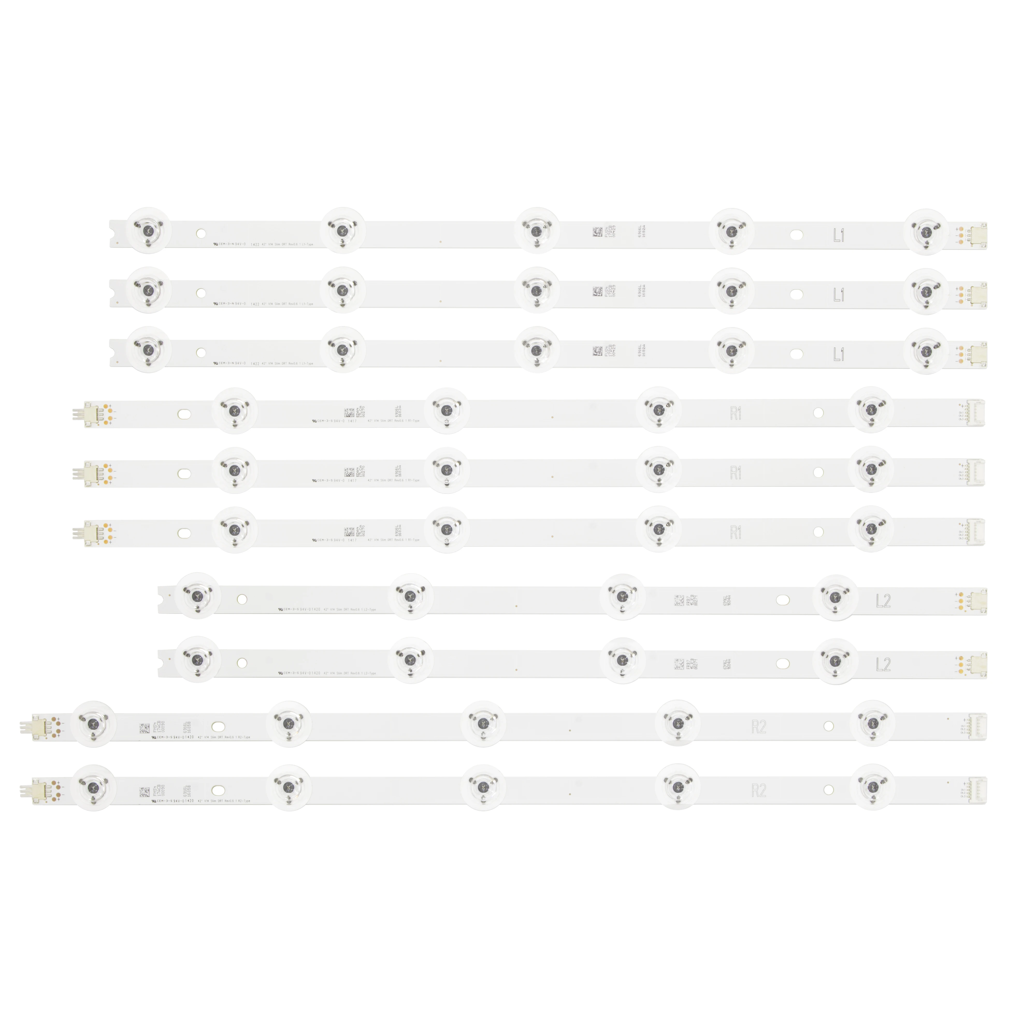 

LED strip For LG 42" TV V14 Slim DRT Rev0.6 6916L-1682A LC420DUH 42LB673 42LY970 42LB670V-ZA 42LB679V-ZF