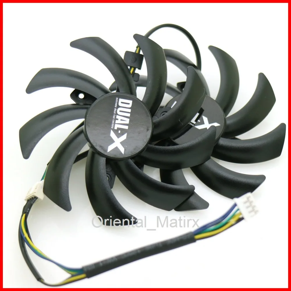 85mm Sapphire AMD R9 280X 280 270X Dual-X Fan Replacement FD7010H12S 12V 0.35A