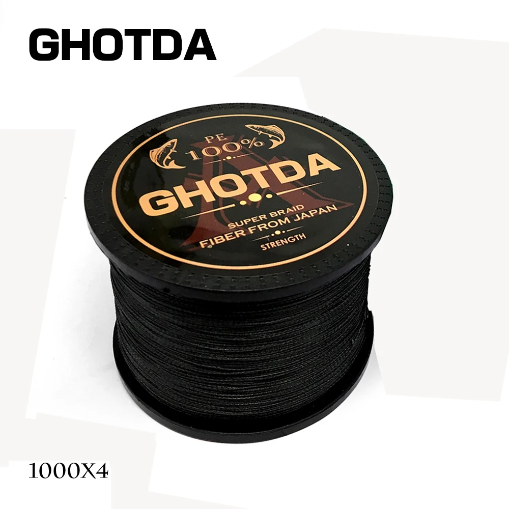Pesca خط الصيد GHOTDA المتعددة الشعيرات 4 المواضيع مضفر خيط صنارة الصيد 300/500/1000 متر 18 28 35 40 50 60 80lb