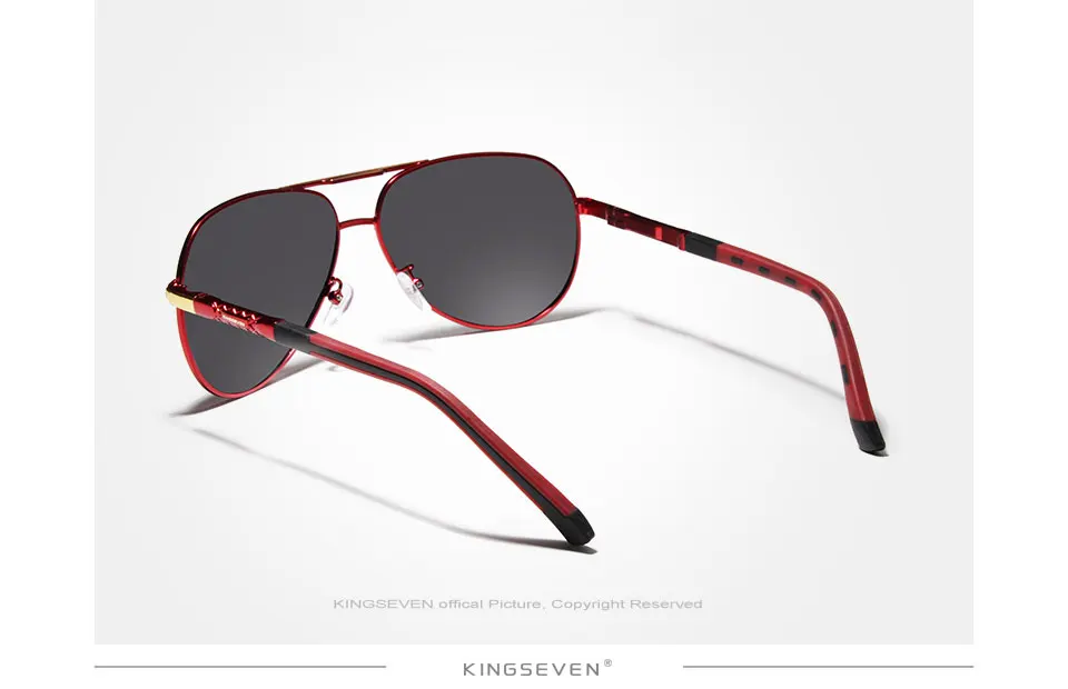 KINGSEVEN Aluminum Frame Polarized Sunglasses Coating Mirror Glasses