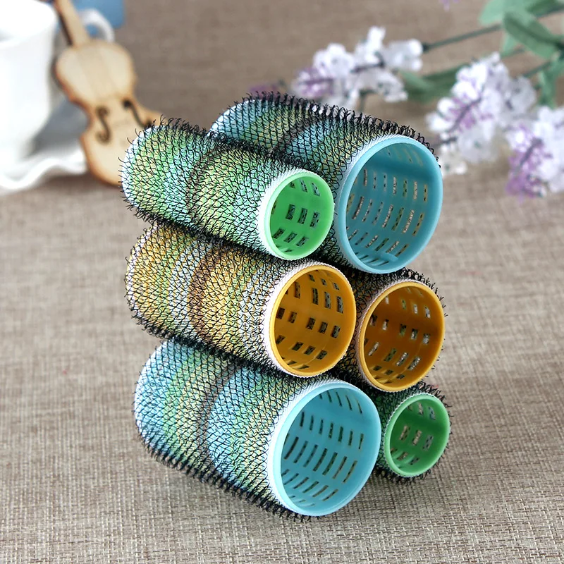 6pcs/set Hairdressing Home Use DIY Magic Large Self-Adhesive Hair Rollers Styling Roller Roll Curler Beauty Tool | Красота и здоровье