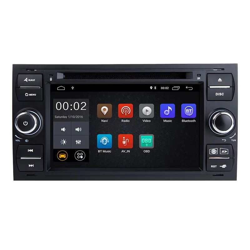 Perfect Xonrich Car Multimedia Player Android 8.1 GPS For Ford Focus 2 Ford Fiesta Mondeo 4 C-Max S-Max Fusion Transit 2Din Autoradio 4G 1