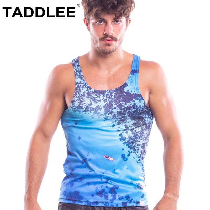 

Taddlee Brand Mens Tank Top Sleeveless Undershirts Gym Fitness Stringers Singlets Muscle Bodybuilding 3D Print Tees New