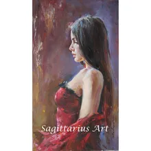 high quality Hand Painted Abstract Oil Painting Canvas Living Room Home Wall Decor Artwork Fine Art Spain Tango classical Girl