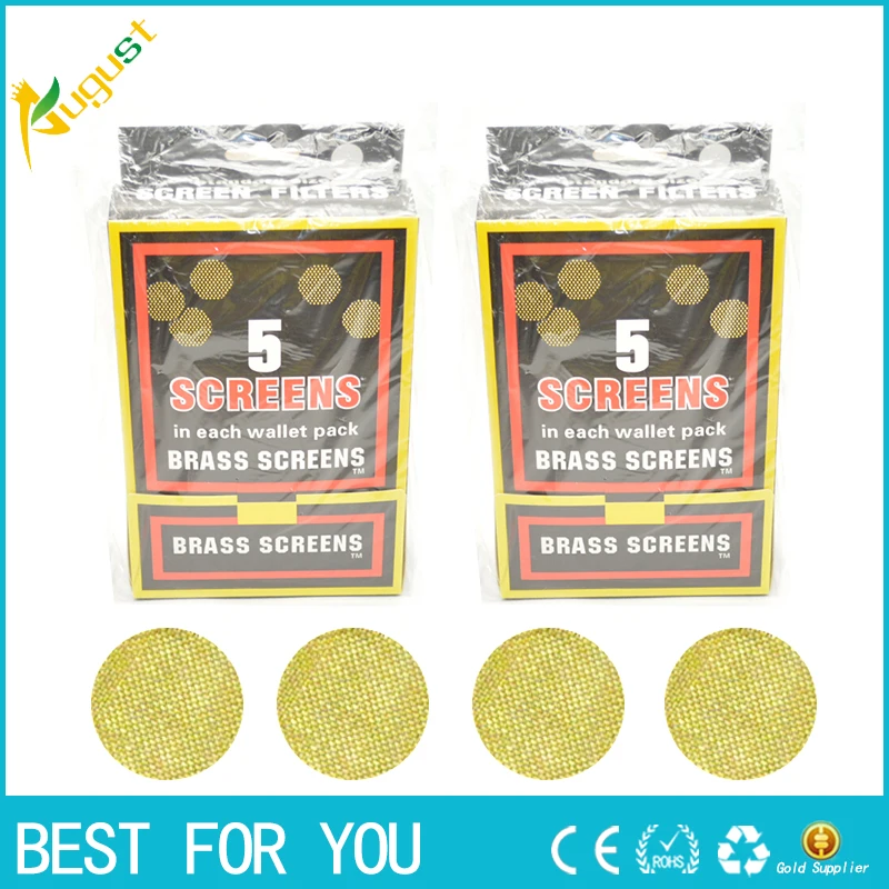 1000pcs high quality gold Smoking Tobacco Pipe weed Screen Smoking