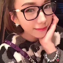 Новые ch3330 Модные женские очки Оптические прозрачные линзы цвет Большая Жемчужная оправа близорукость очки женский бренд дизайнерский брелок чехол