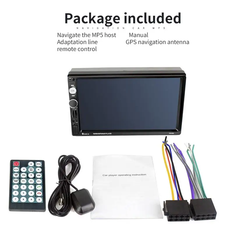 

7 Inch HD Car Radio USB GPS Navigation Player Camera Auto-radio Bluetooth Support AUX MP3 MP5 Stereo FM Audio Auto Electronic
