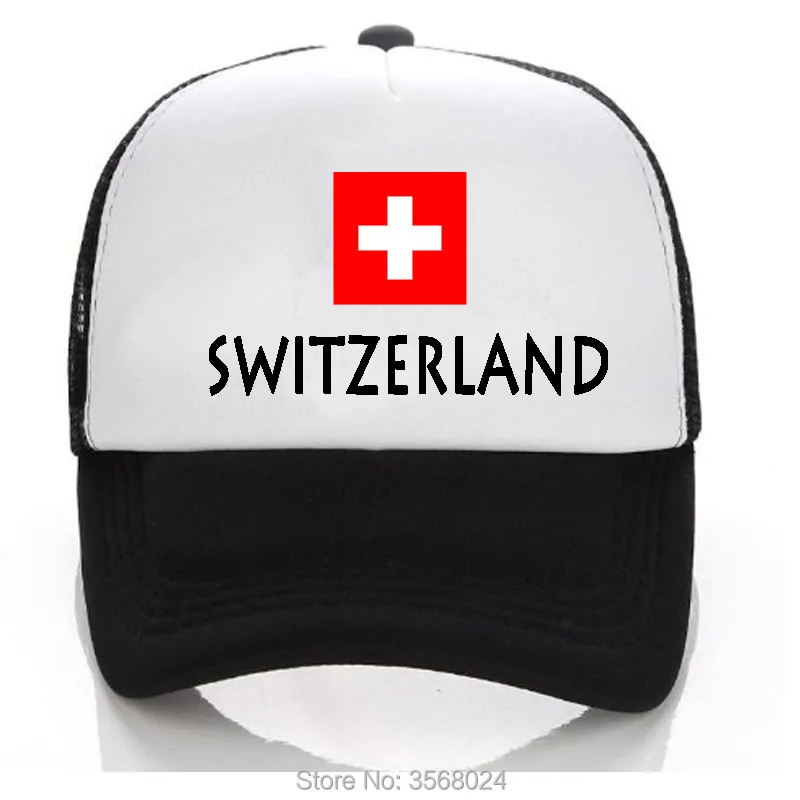 Футбольные кепки для взрослых дальнобойщиков, Футбольная сетчатая бейсболка, Женская Солнцезащитная шляпа с швейцарским флагом, мужские летние бейсболки