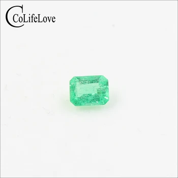 

4 mm * 5 mm emerald cut loose gemstone 100% real natural Colombia emerald loose stone