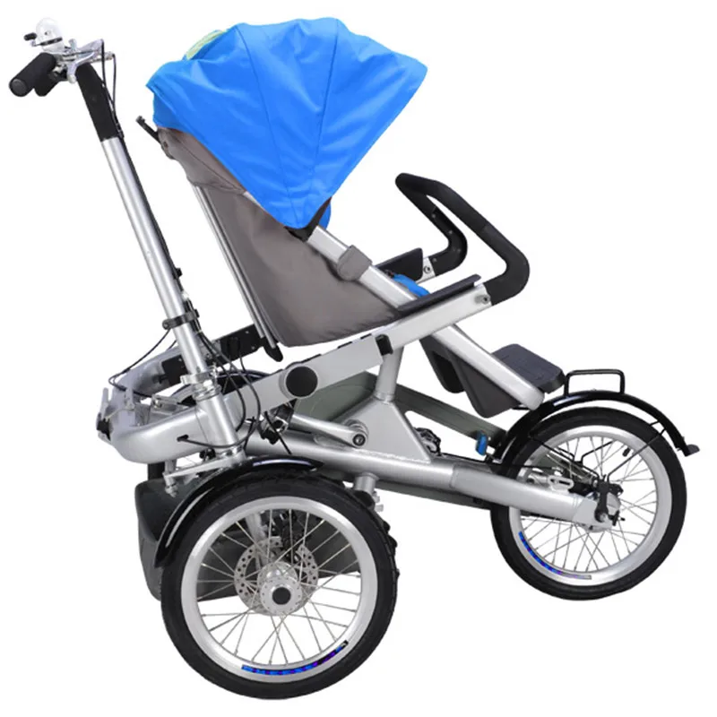 2018 Brand New Baby Bike Stroller Cute Kids Bicycle Prams Folding Umbrella Car Can Sit Can Lie Trolley Red Color 02