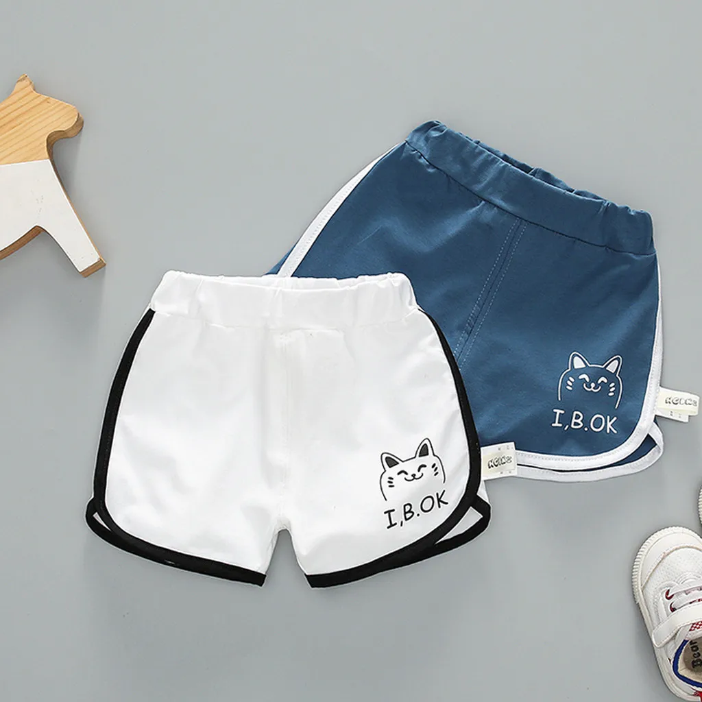 

Baby Girl Boy Shorts Cartoon Cat Stripe Casual Kids Toddler Infant Short Pants Summer Fashion