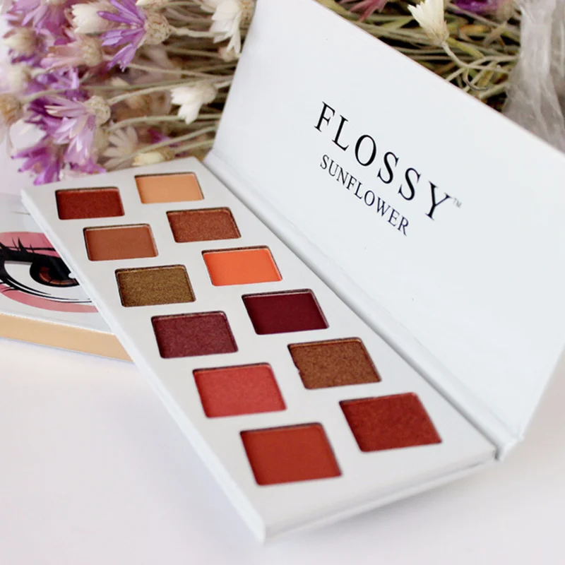 Flossy Sunflower палитра теней для век 10 цветов матовые тени Обнаженная блестящие макияж