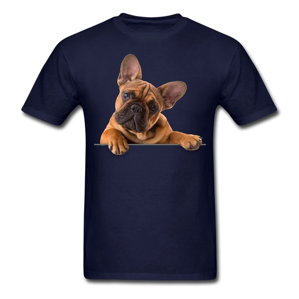 French Bulldog Male T Shirt Printed Exercise Loose Cool Tops Men's